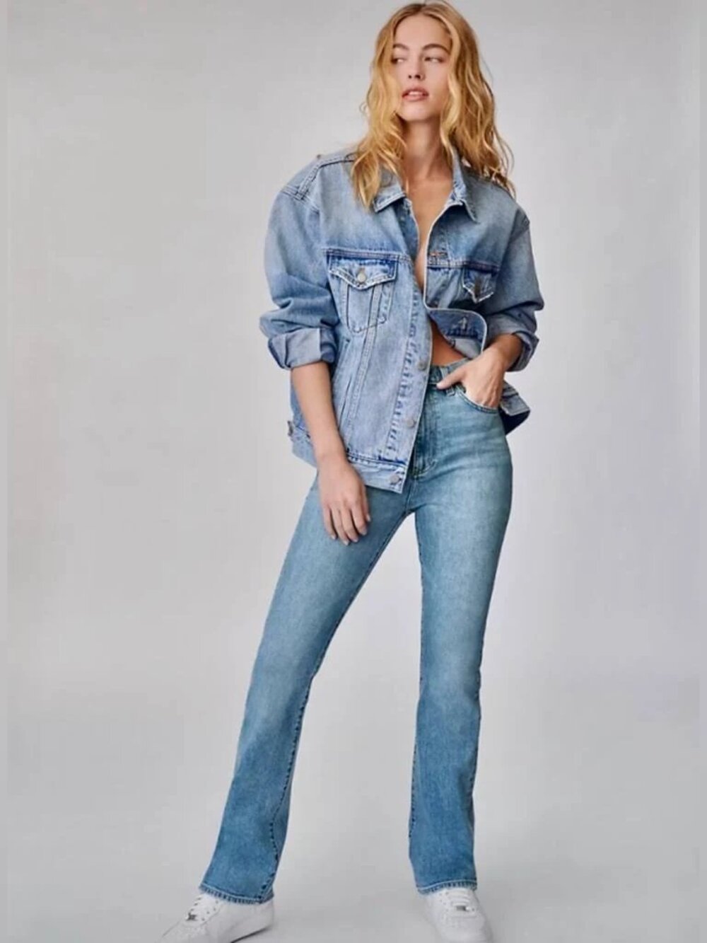 Aritzia Denim Forum The Bailey High Rise Boot W28 32L